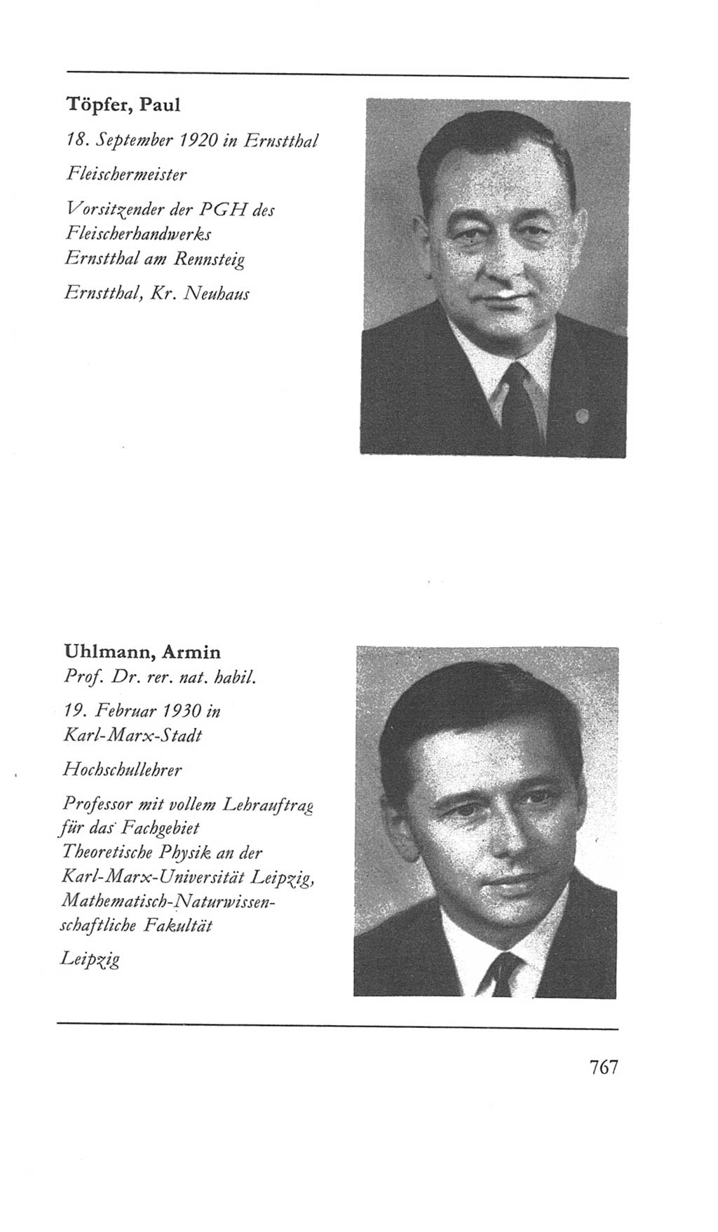 Volkskammer (VK) der Deutschen Demokratischen Republik (DDR) 5. Wahlperiode 1967-1971, Seite 767 (VK. DDR 5. WP. 1967-1971, S. 767)
