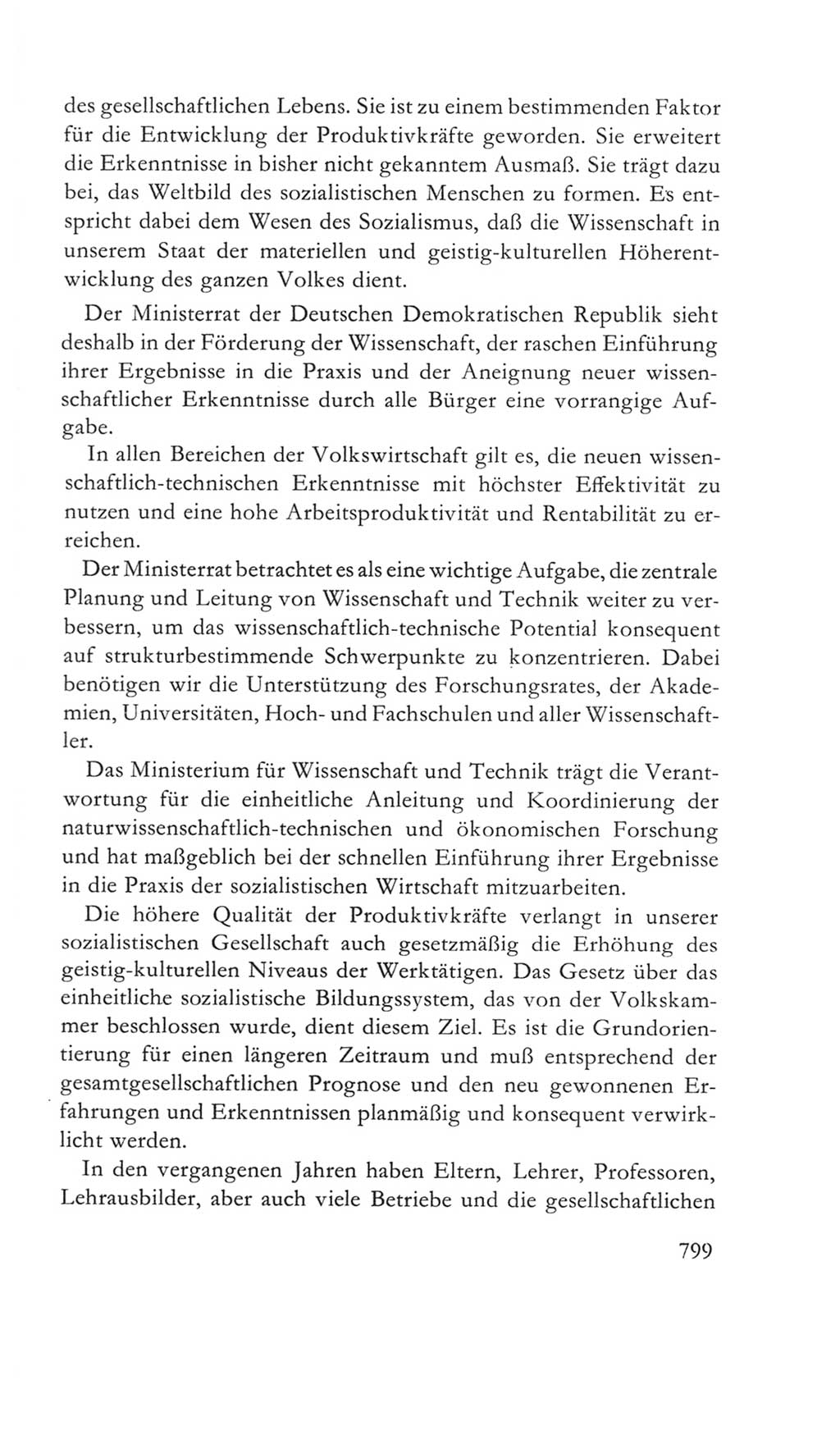 Volkskammer (VK) der Deutschen Demokratischen Republik (DDR) 5. Wahlperiode 1967-1971, Seite 799 (VK. DDR 5. WP. 1967-1971, S. 799)