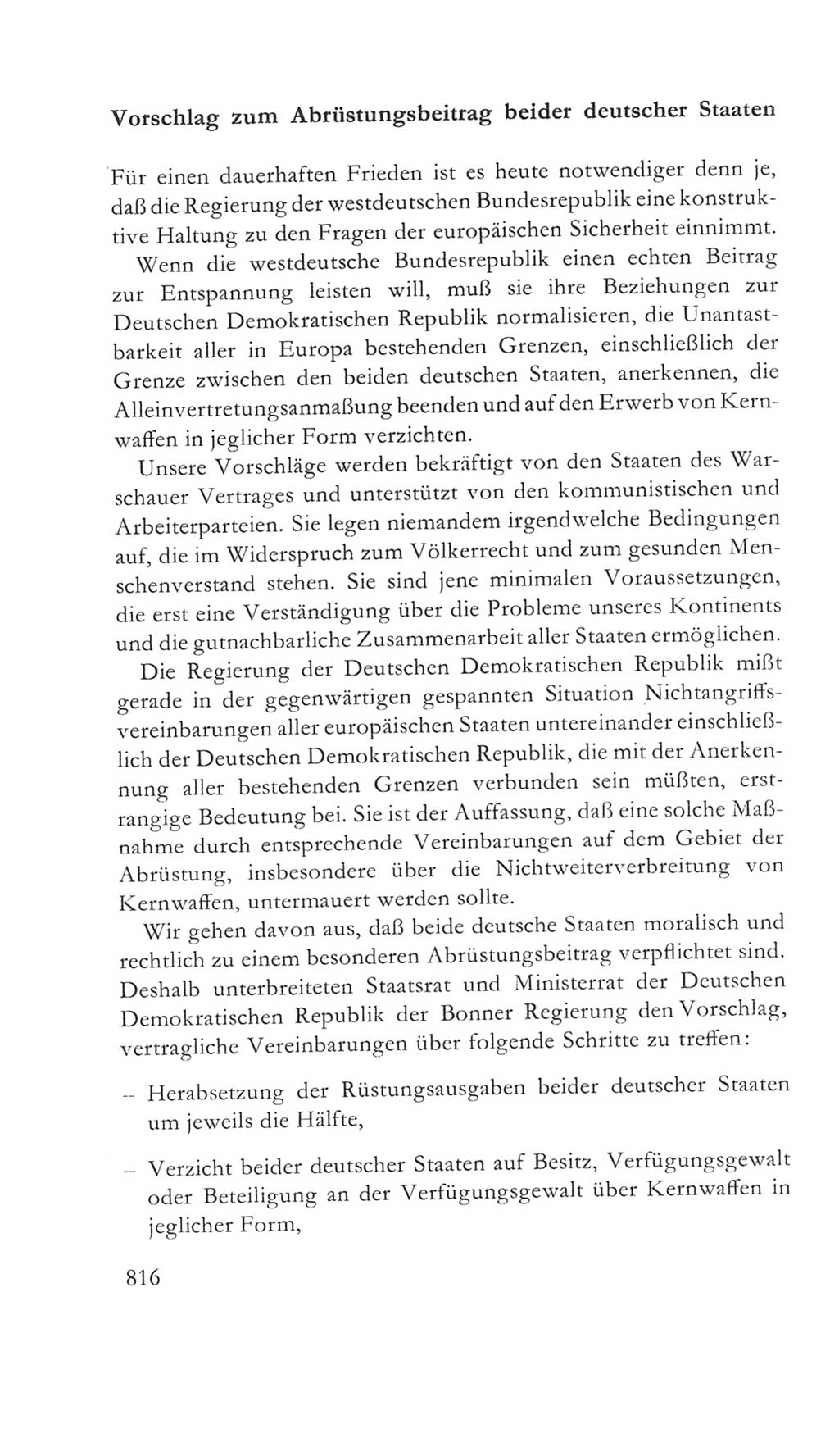 Volkskammer (VK) der Deutschen Demokratischen Republik (DDR) 5. Wahlperiode 1967-1971, Seite 816 (VK. DDR 5. WP. 1967-1971, S. 816)