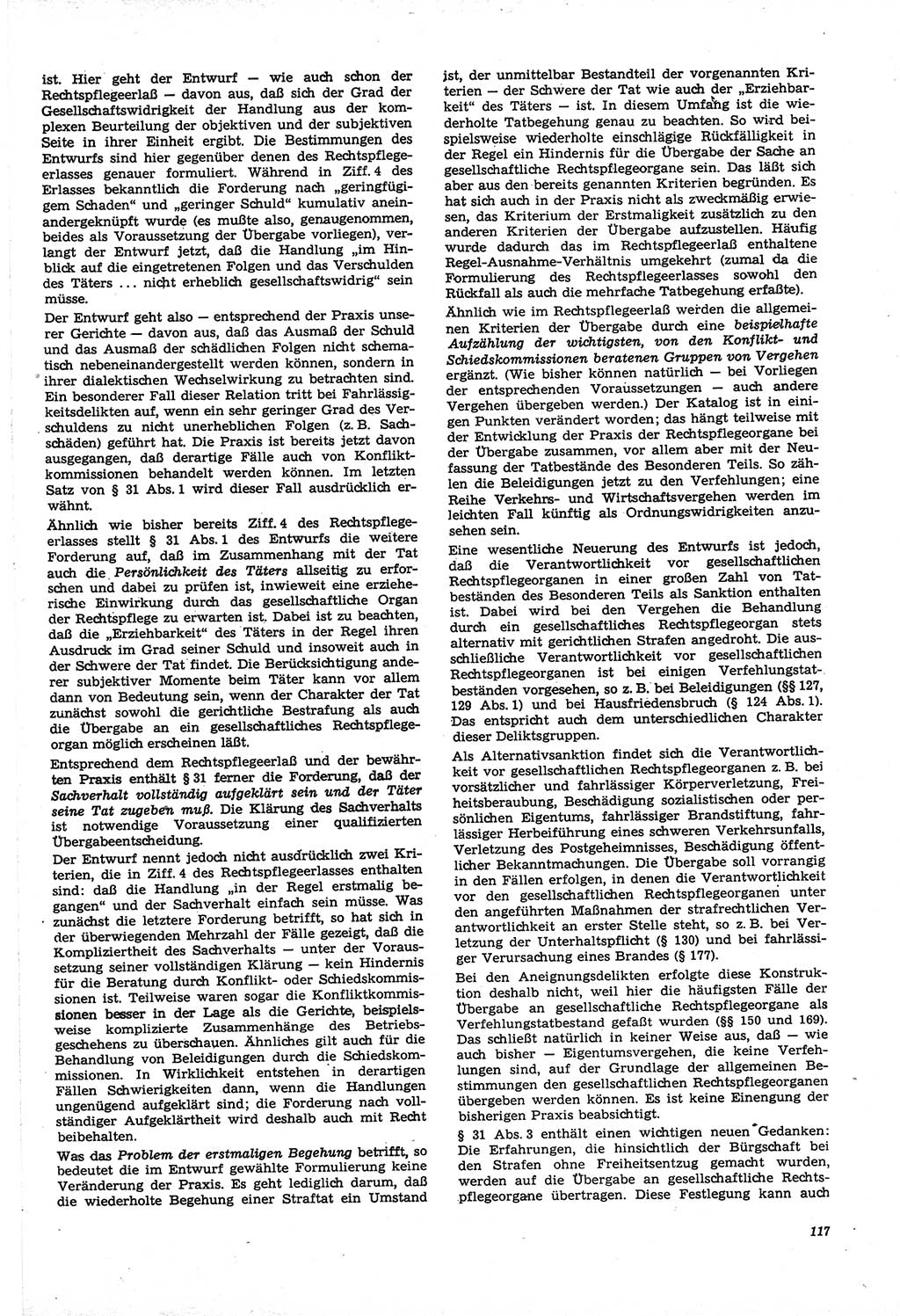 Neue Justiz (NJ), Zeitschrift für Recht und Rechtswissenschaft [Deutsche Demokratische Republik (DDR)], 21. Jahrgang 1967, Seite 117 (NJ DDR 1967, S. 117)