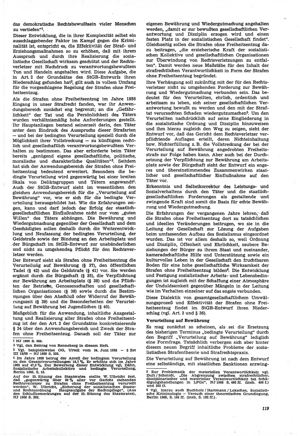 Neue Justiz (NJ), Zeitschrift für Recht und Rechtswissenschaft [Deutsche Demokratische Republik (DDR)], 21. Jahrgang 1967, Seite 119 (NJ DDR 1967, S. 119)
