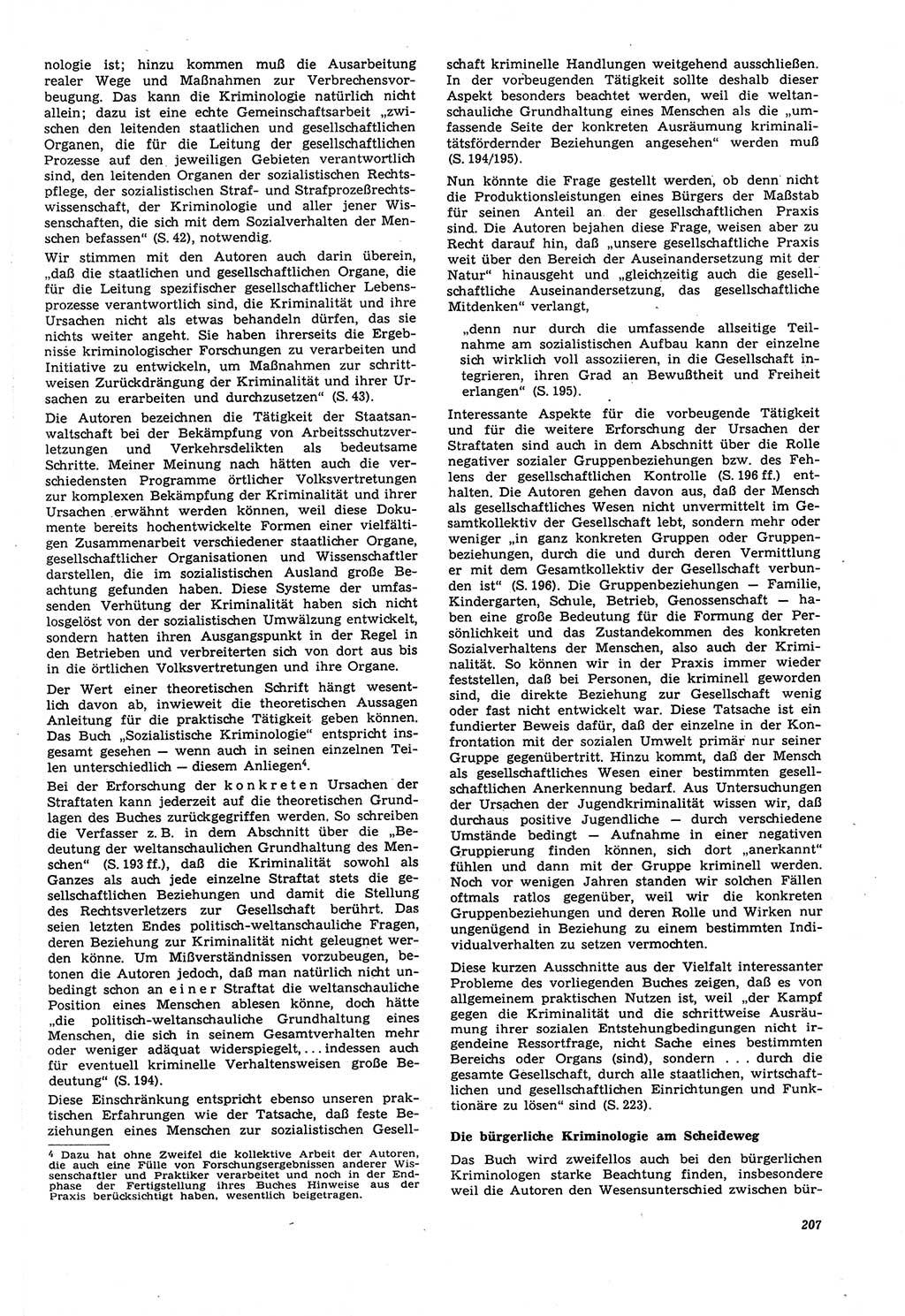 Neue Justiz (NJ), Zeitschrift für Recht und Rechtswissenschaft [Deutsche Demokratische Republik (DDR)], 21. Jahrgang 1967, Seite 207 (NJ DDR 1967, S. 207)