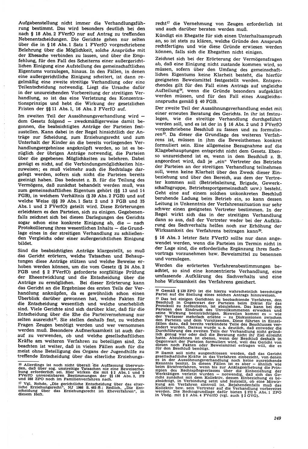 Neue Justiz (NJ), Zeitschrift für Recht und Rechtswissenschaft [Deutsche Demokratische Republik (DDR)], 21. Jahrgang 1967, Seite 249 (NJ DDR 1967, S. 249)