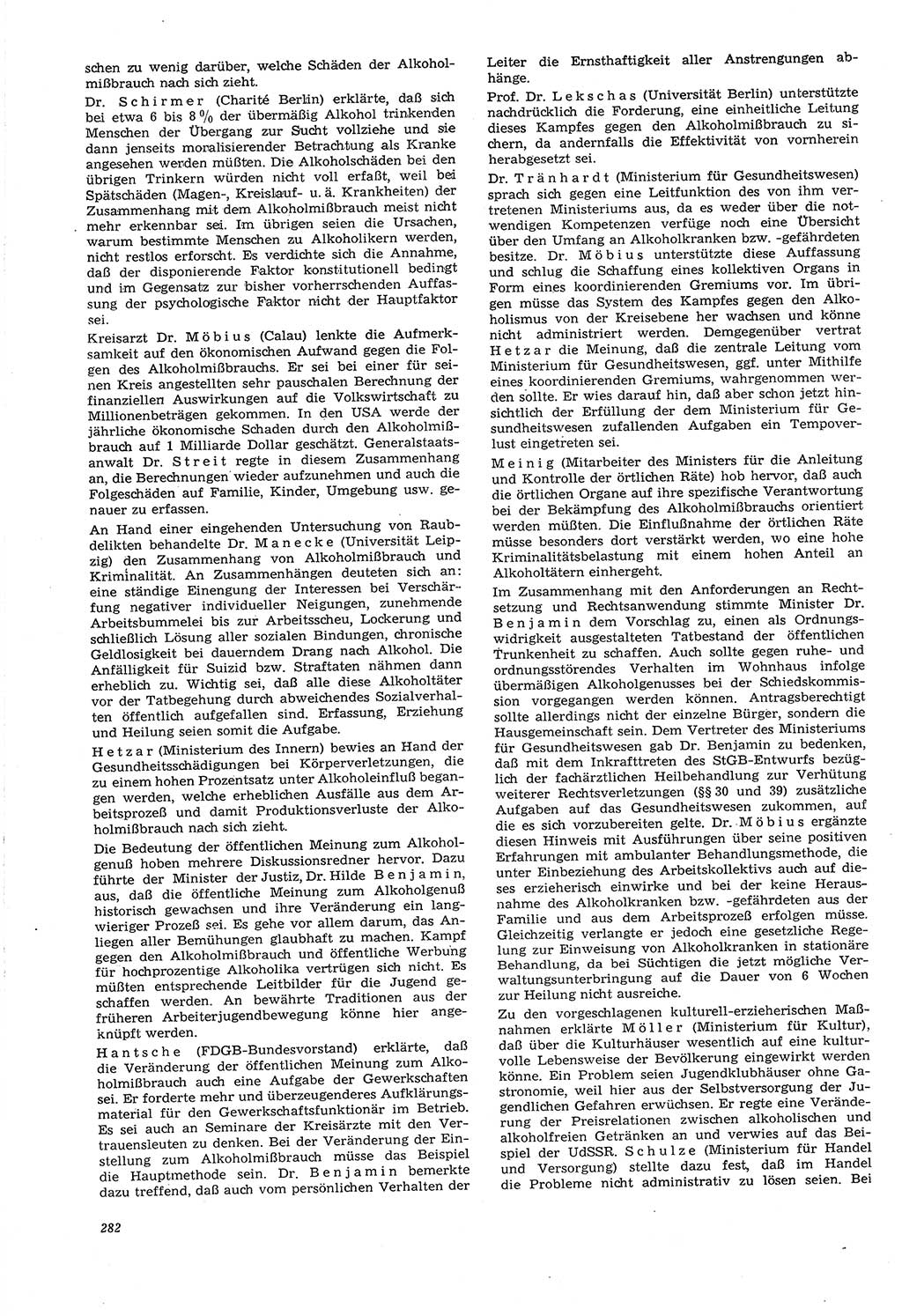 Neue Justiz (NJ), Zeitschrift für Recht und Rechtswissenschaft [Deutsche Demokratische Republik (DDR)], 21. Jahrgang 1967, Seite 282 (NJ DDR 1967, S. 282)