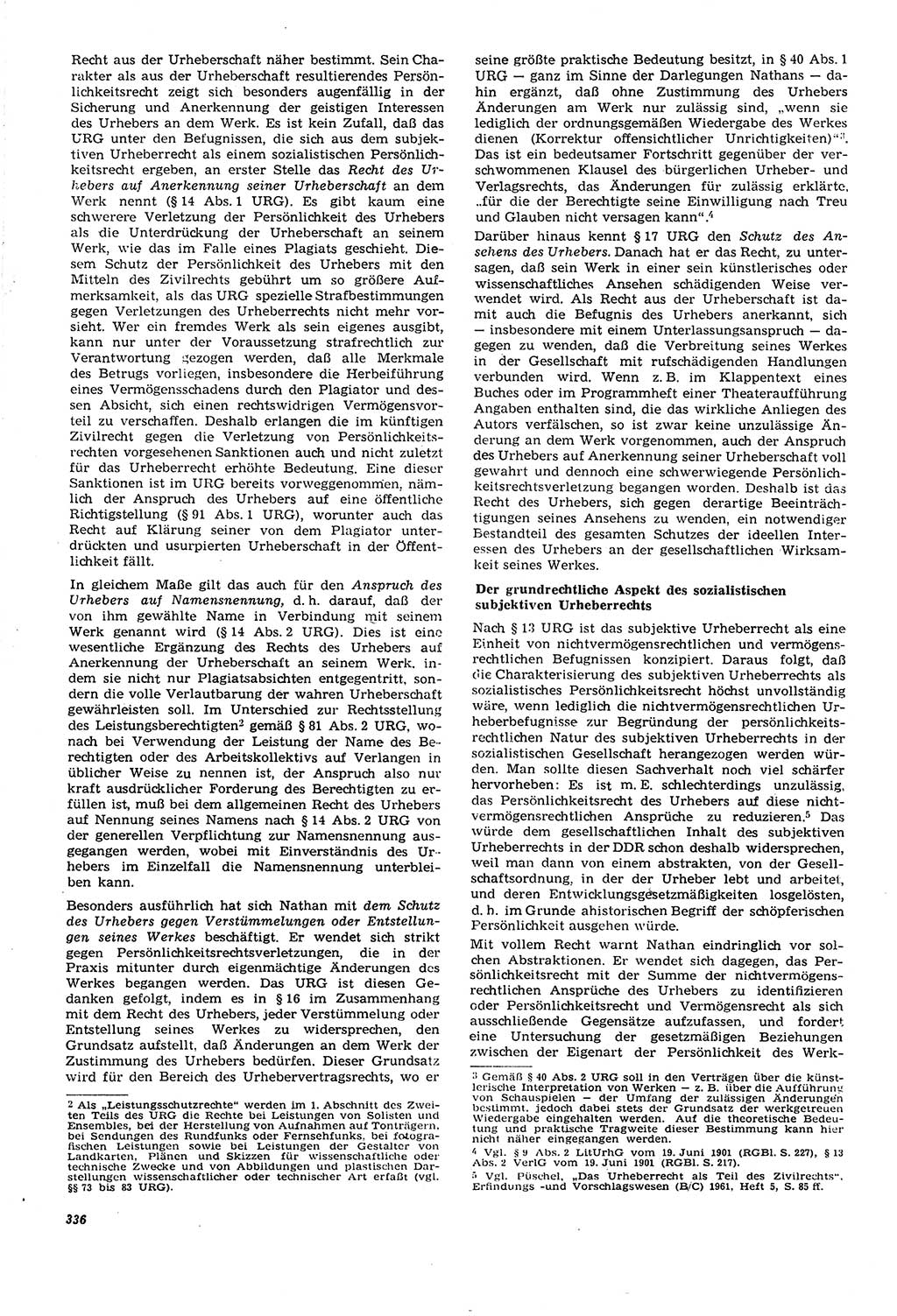 Neue Justiz (NJ), Zeitschrift für Recht und Rechtswissenschaft [Deutsche Demokratische Republik (DDR)], 21. Jahrgang 1967, Seite 336 (NJ DDR 1967, S. 336)