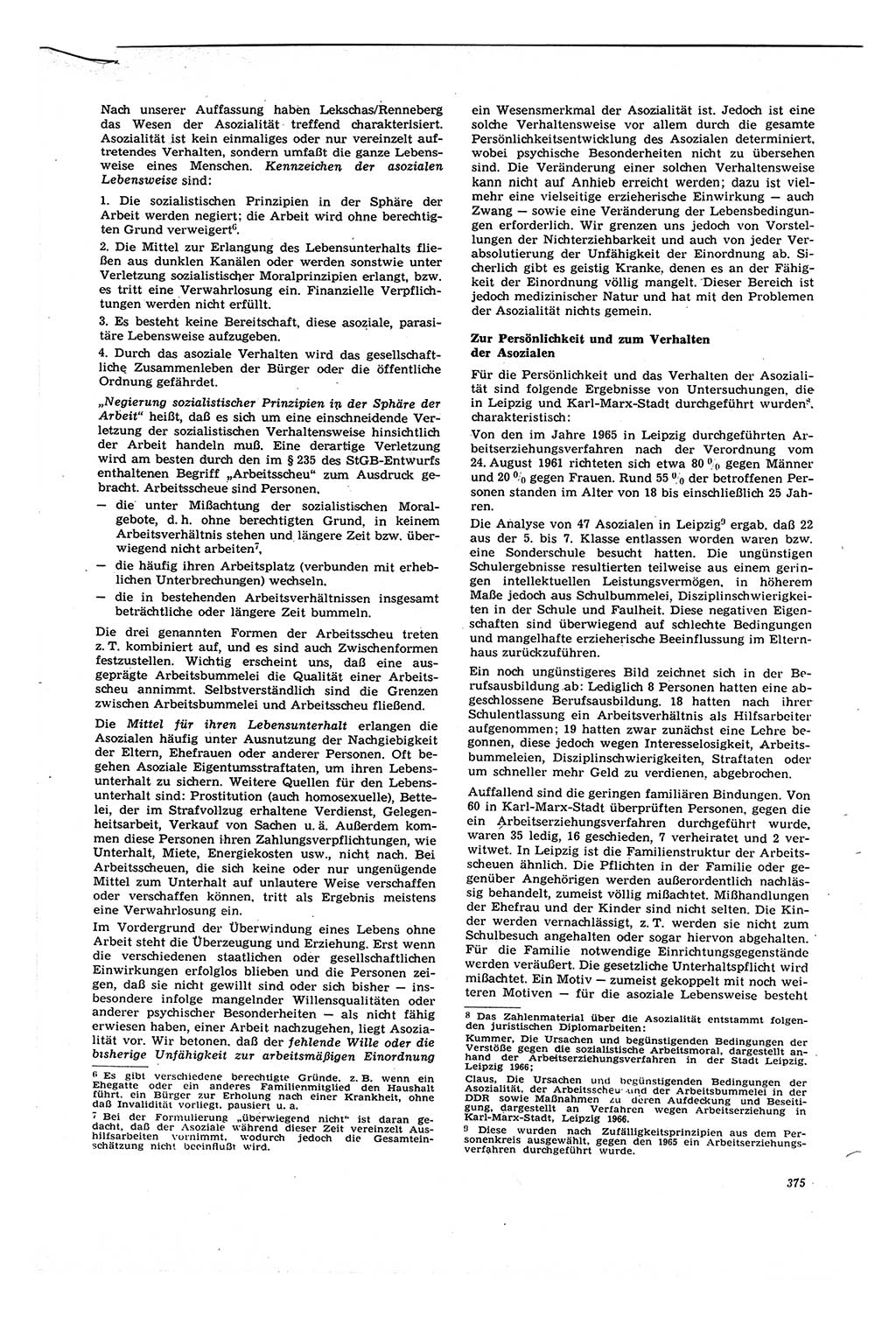 Neue Justiz (NJ), Zeitschrift für Recht und Rechtswissenschaft [Deutsche Demokratische Republik (DDR)], 21. Jahrgang 1967, Seite 375 (NJ DDR 1967, S. 375)