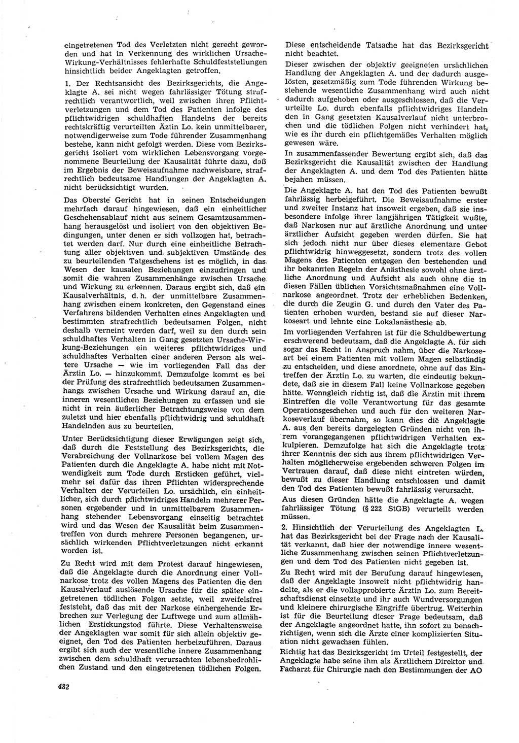 Neue Justiz (NJ), Zeitschrift für Recht und Rechtswissenschaft [Deutsche Demokratische Republik (DDR)], 21. Jahrgang 1967, Seite 482 (NJ DDR 1967, S. 482)