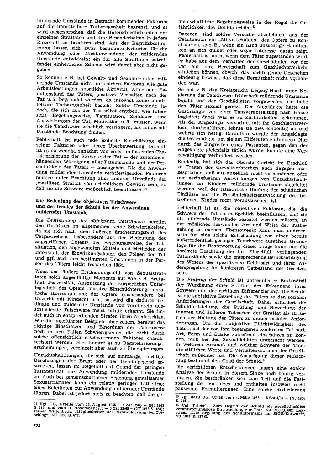 Neue Justiz (NJ), Zeitschrift für Recht und Rechtswissenschaft [Deutsche Demokratische Republik (DDR)], 21. Jahrgang 1967, Seite 628 (NJ DDR 1967, S. 628)