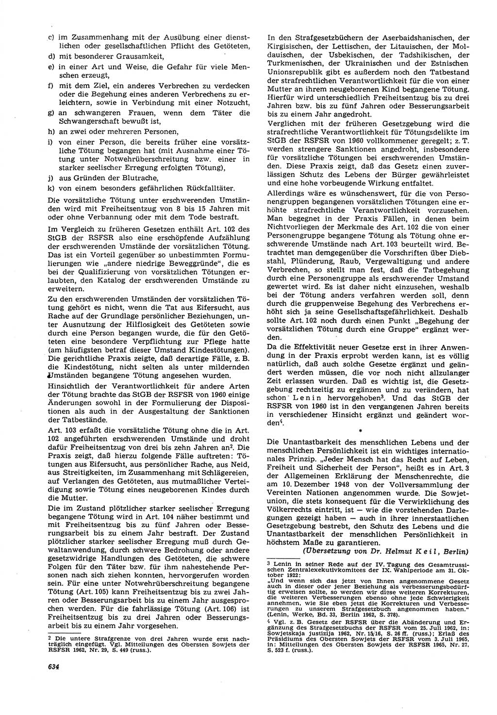 Neue Justiz (NJ), Zeitschrift für Recht und Rechtswissenschaft [Deutsche Demokratische Republik (DDR)], 21. Jahrgang 1967, Seite 634 (NJ DDR 1967, S. 634)