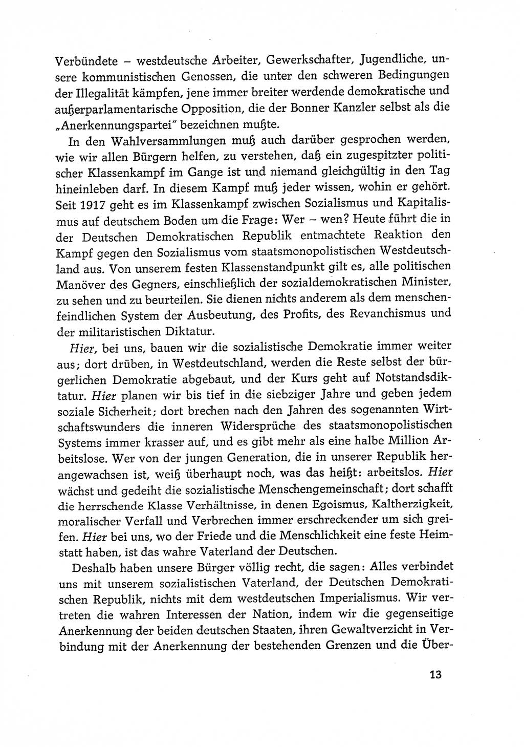Dokumente der Sozialistischen Einheitspartei Deutschlands (SED) [Deutsche Demokratische Republik (DDR)] 1968-1969, Seite 13 (Dok. SED DDR 1968-1969, S. 13)