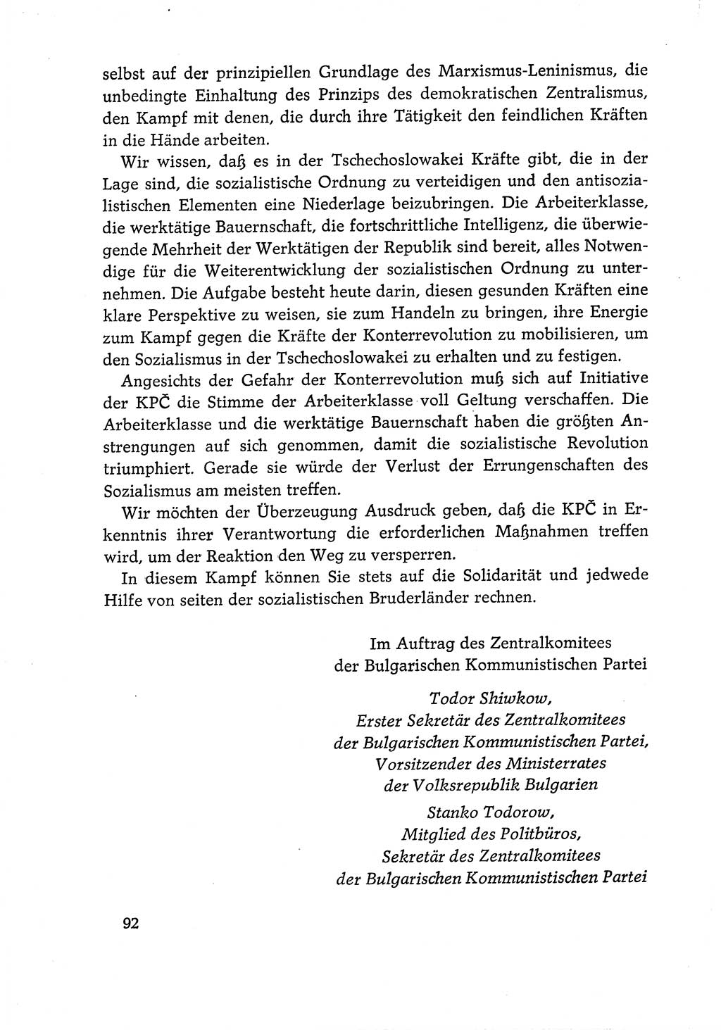 Dokumente der Sozialistischen Einheitspartei Deutschlands (SED) [Deutsche Demokratische Republik (DDR)] 1968-1969, Seite 92 (Dok. SED DDR 1968-1969, S. 92)