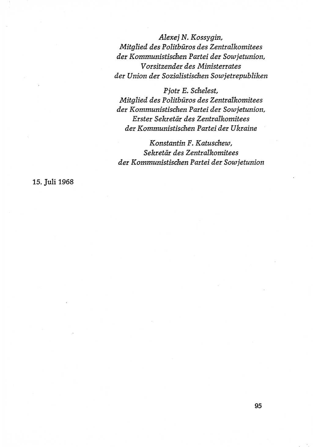 Dokumente der Sozialistischen Einheitspartei Deutschlands (SED) [Deutsche Demokratische Republik (DDR)] 1968-1969, Seite 95 (Dok. SED DDR 1968-1969, S. 95)