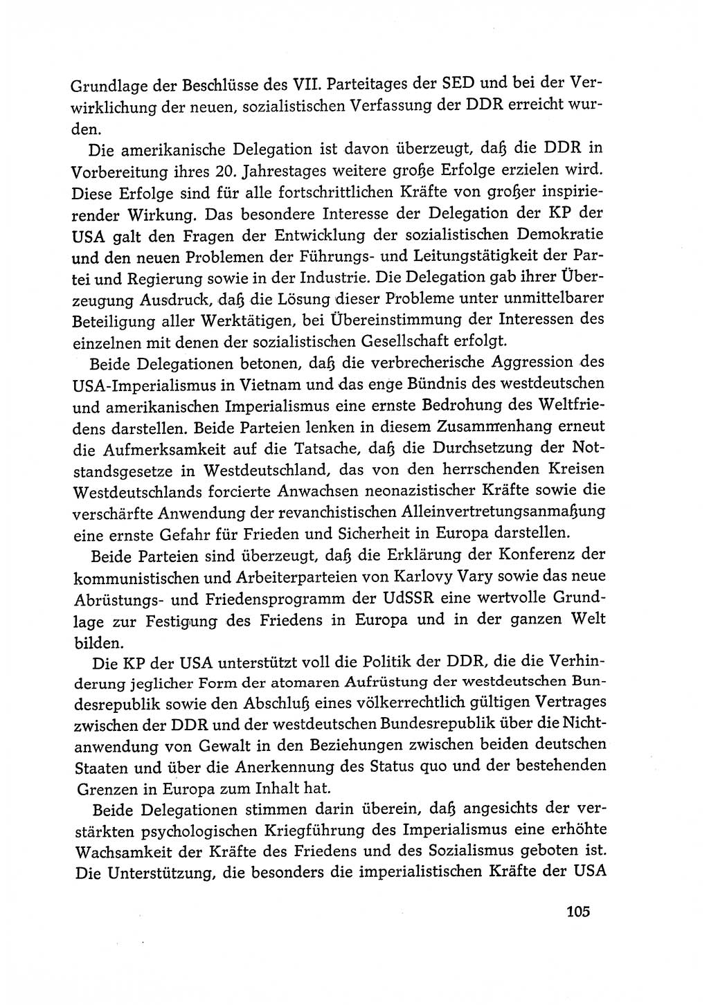 Dokumente der Sozialistischen Einheitspartei Deutschlands (SED) [Deutsche Demokratische Republik (DDR)] 1968-1969, Seite 105 (Dok. SED DDR 1968-1969, S. 105)