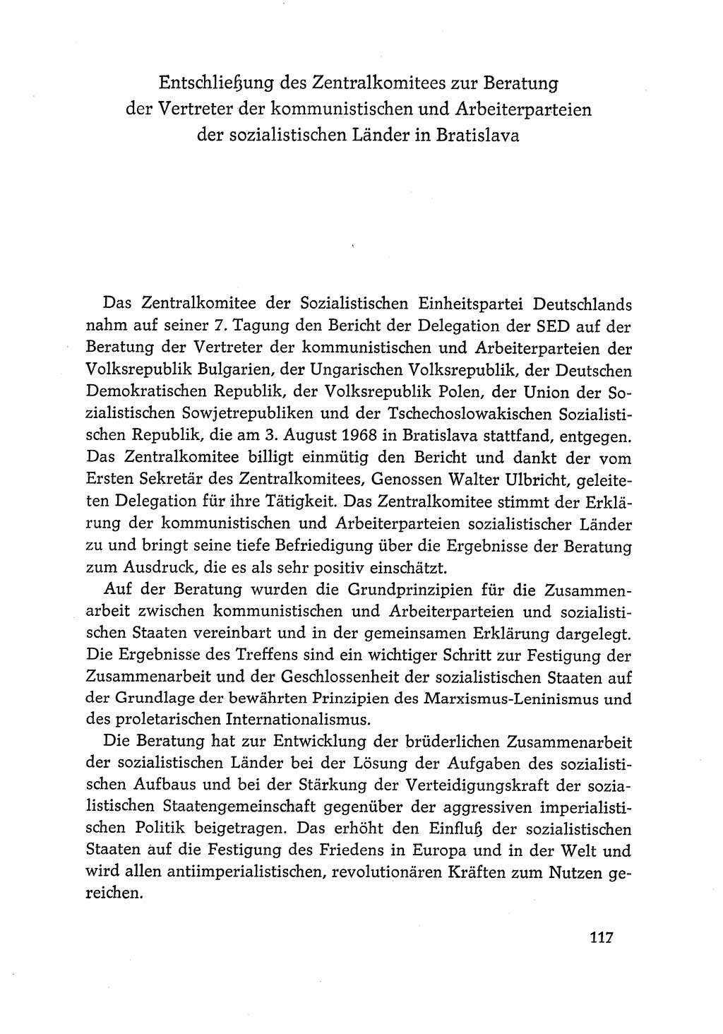 Dokumente der Sozialistischen Einheitspartei Deutschlands (SED) [Deutsche Demokratische Republik (DDR)] 1968-1969, Seite 117 (Dok. SED DDR 1968-1969, S. 117)