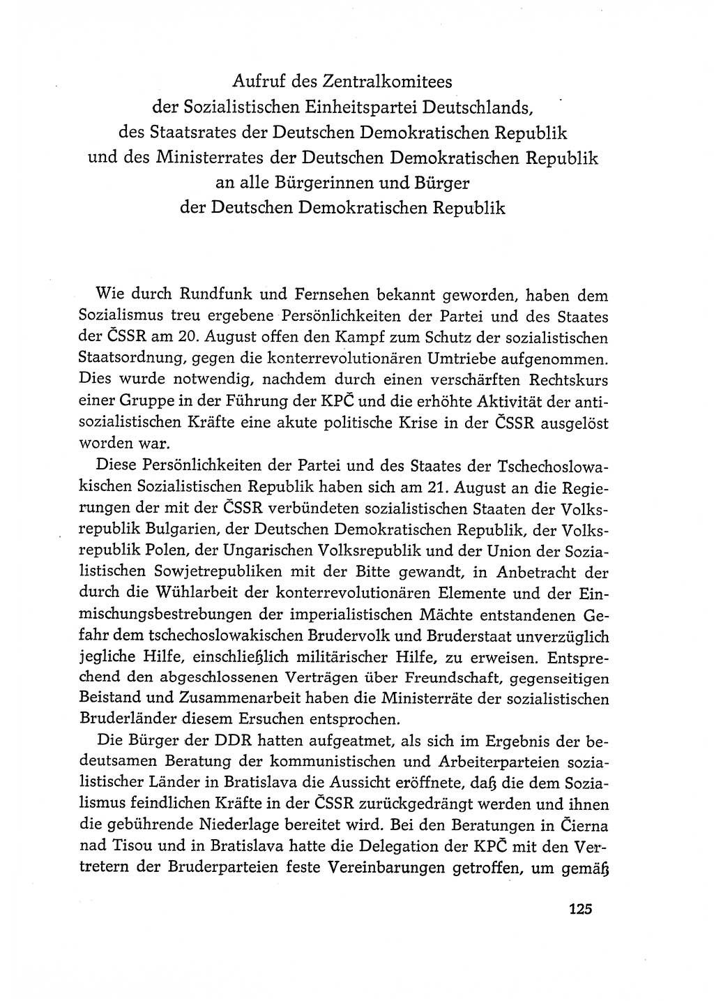 Dokumente der Sozialistischen Einheitspartei Deutschlands (SED) [Deutsche Demokratische Republik (DDR)] 1968-1969, Seite 125 (Dok. SED DDR 1968-1969, S. 125)