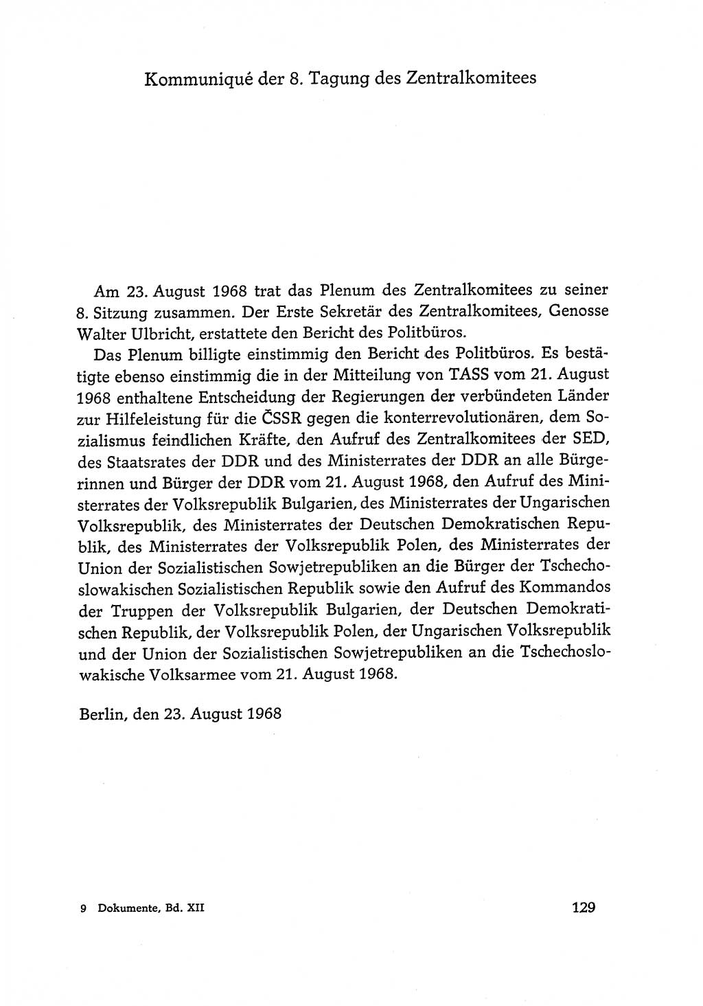 Dokumente der Sozialistischen Einheitspartei Deutschlands (SED) [Deutsche Demokratische Republik (DDR)] 1968-1969, Seite 129 (Dok. SED DDR 1968-1969, S. 129)