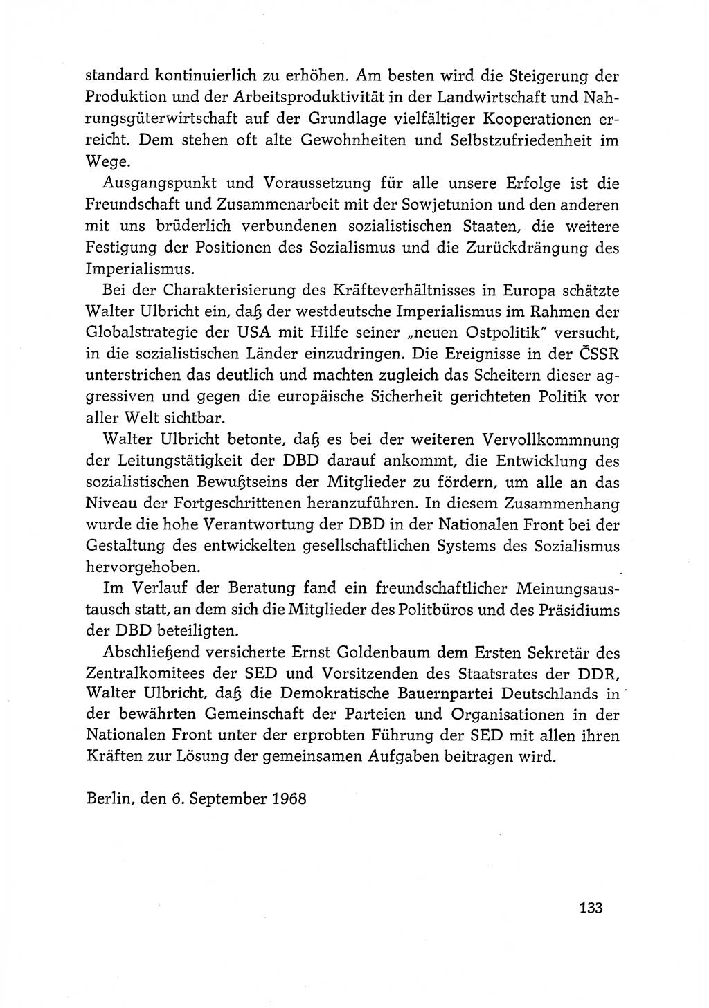 Dokumente der Sozialistischen Einheitspartei Deutschlands (SED) [Deutsche Demokratische Republik (DDR)] 1968-1969, Seite 133 (Dok. SED DDR 1968-1969, S. 133)