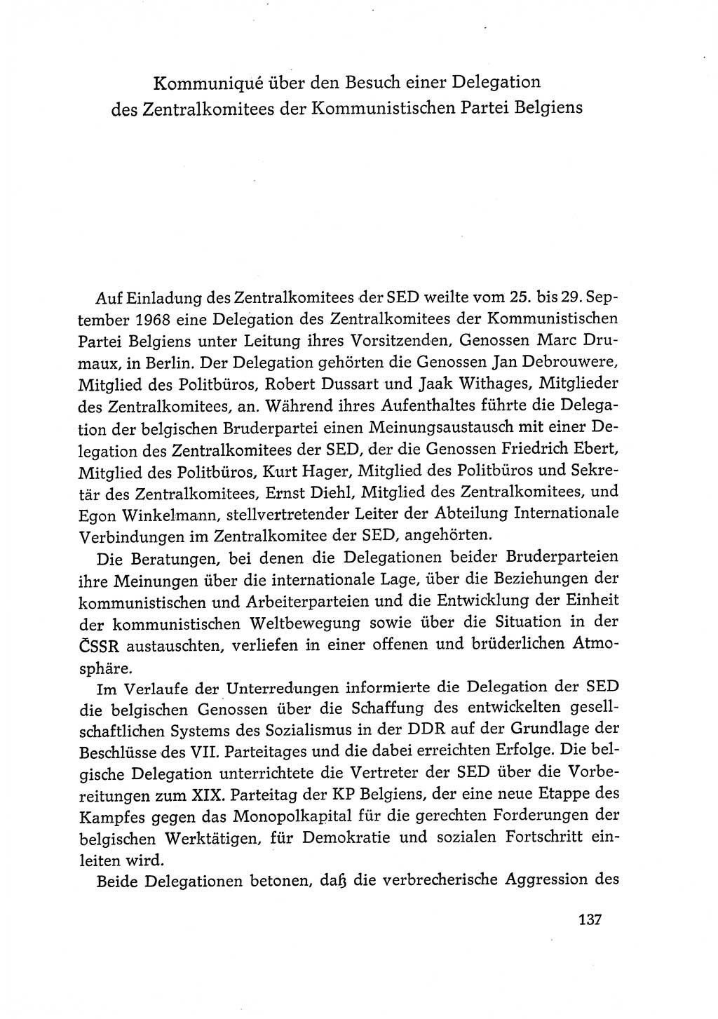 Dokumente der Sozialistischen Einheitspartei Deutschlands (SED) [Deutsche Demokratische Republik (DDR)] 1968-1969, Seite 137 (Dok. SED DDR 1968-1969, S. 137)