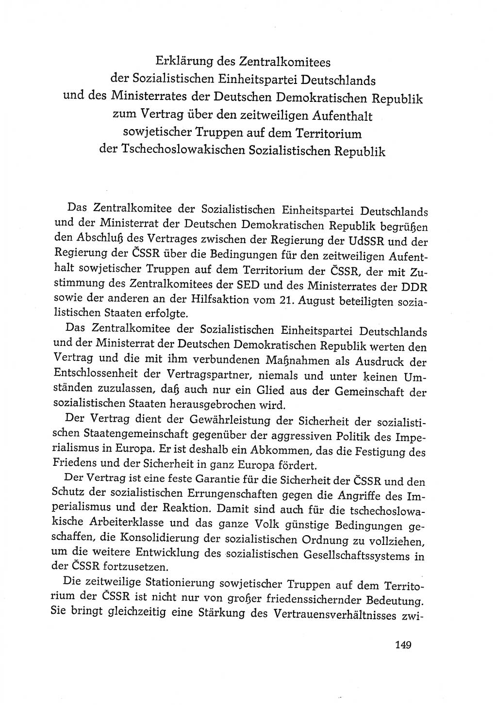 Dokumente der Sozialistischen Einheitspartei Deutschlands (SED) [Deutsche Demokratische Republik (DDR)] 1968-1969, Seite 149 (Dok. SED DDR 1968-1969, S. 149)