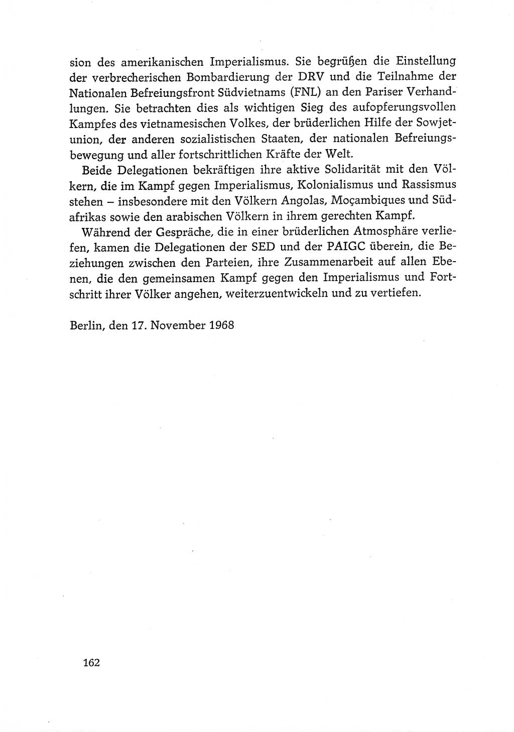 Dokumente der Sozialistischen Einheitspartei Deutschlands (SED) [Deutsche Demokratische Republik (DDR)] 1968-1969, Seite 162 (Dok. SED DDR 1968-1969, S. 162)