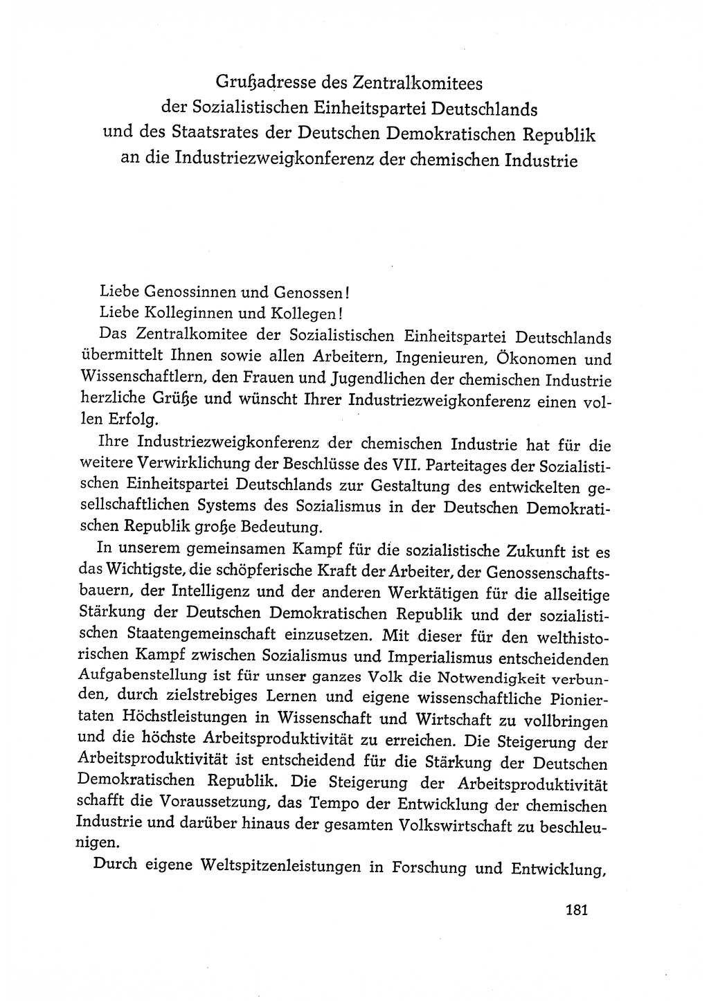 Dokumente der Sozialistischen Einheitspartei Deutschlands (SED) [Deutsche Demokratische Republik (DDR)] 1968-1969, Seite 181 (Dok. SED DDR 1968-1969, S. 181)