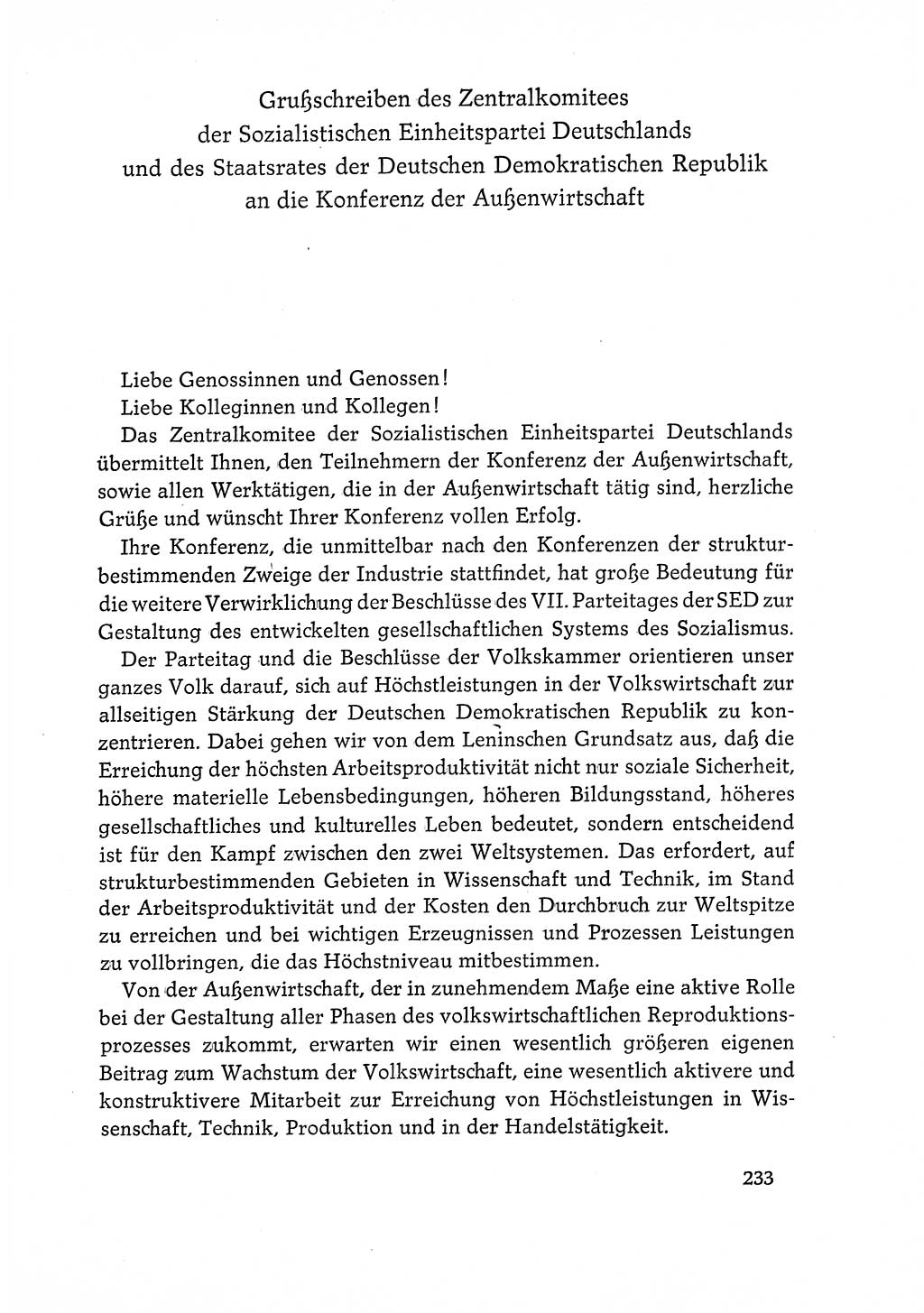 Dokumente der Sozialistischen Einheitspartei Deutschlands (SED) [Deutsche Demokratische Republik (DDR)] 1968-1969, Seite 233 (Dok. SED DDR 1968-1969, S. 233)