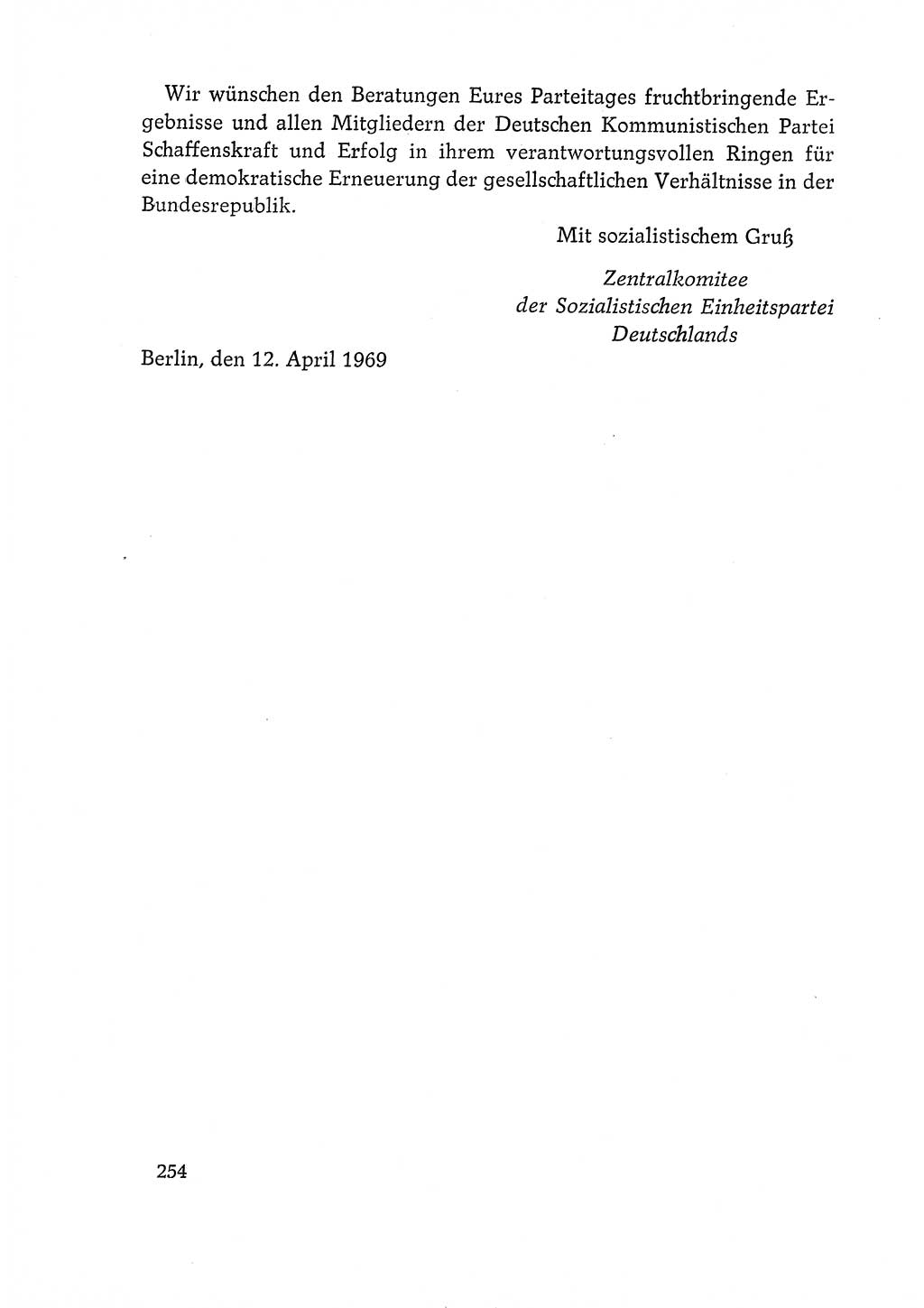 Dokumente der Sozialistischen Einheitspartei Deutschlands (SED) [Deutsche Demokratische Republik (DDR)] 1968-1969, Seite 254 (Dok. SED DDR 1968-1969, S. 254)
