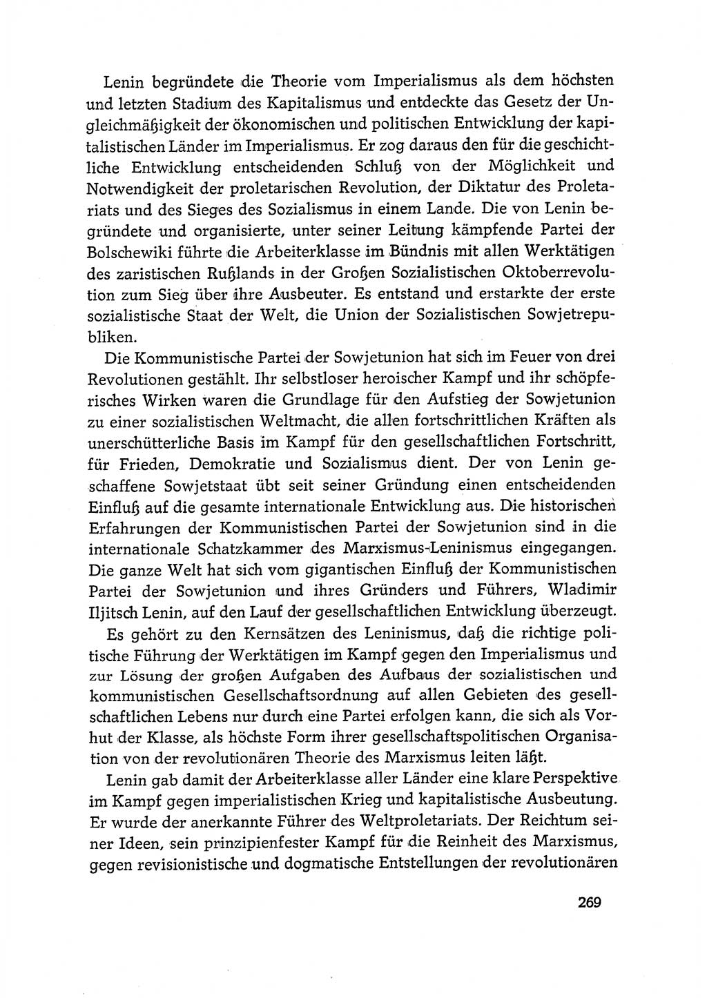 Dokumente der Sozialistischen Einheitspartei Deutschlands (SED) [Deutsche Demokratische Republik (DDR)] 1968-1969, Seite 269 (Dok. SED DDR 1968-1969, S. 269)