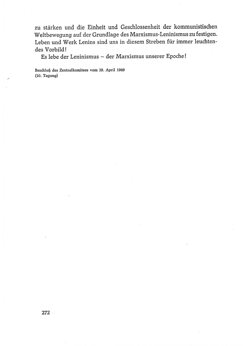 Dokumente der Sozialistischen Einheitspartei Deutschlands (SED) [Deutsche Demokratische Republik (DDR)] 1968-1969, Seite 272 (Dok. SED DDR 1968-1969, S. 272)