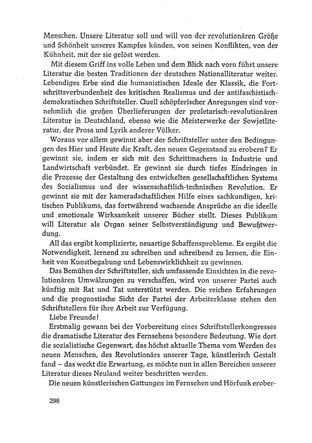 Dokumente der Sozialistischen Einheitspartei Deutschlands (SED) [Deutsche Demokratische Republik (DDR)] 1968-1969, Seite 298 (Dok. SED DDR 1968-1969, S. 298)