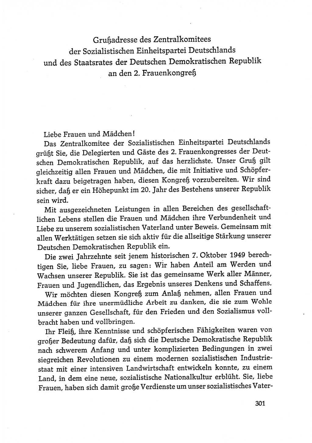 Dokumente der Sozialistischen Einheitspartei Deutschlands (SED) [Deutsche Demokratische Republik (DDR)] 1968-1969, Seite 301 (Dok. SED DDR 1968-1969, S. 301)