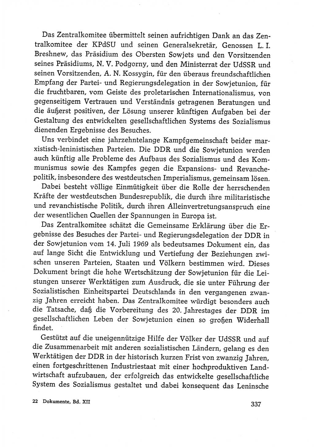 Dokumente der Sozialistischen Einheitspartei Deutschlands (SED) [Deutsche Demokratische Republik (DDR)] 1968-1969, Seite 337 (Dok. SED DDR 1968-1969, S. 337)