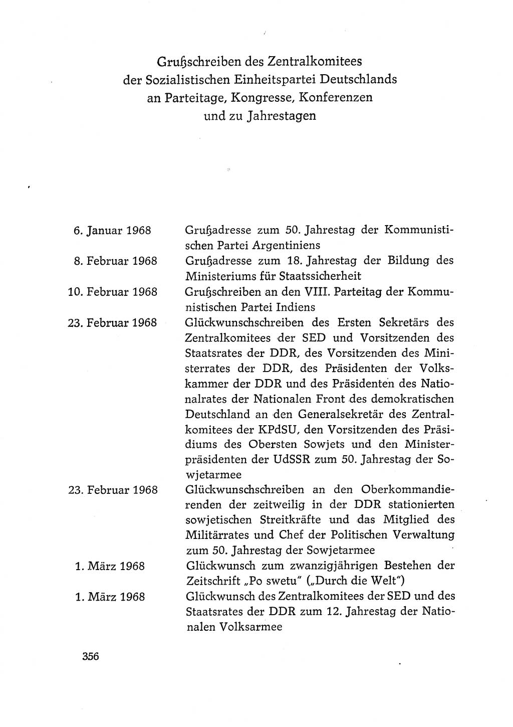 Dokumente der Sozialistischen Einheitspartei Deutschlands (SED) [Deutsche Demokratische Republik (DDR)] 1968-1969, Seite 356 (Dok. SED DDR 1968-1969, S. 356)
