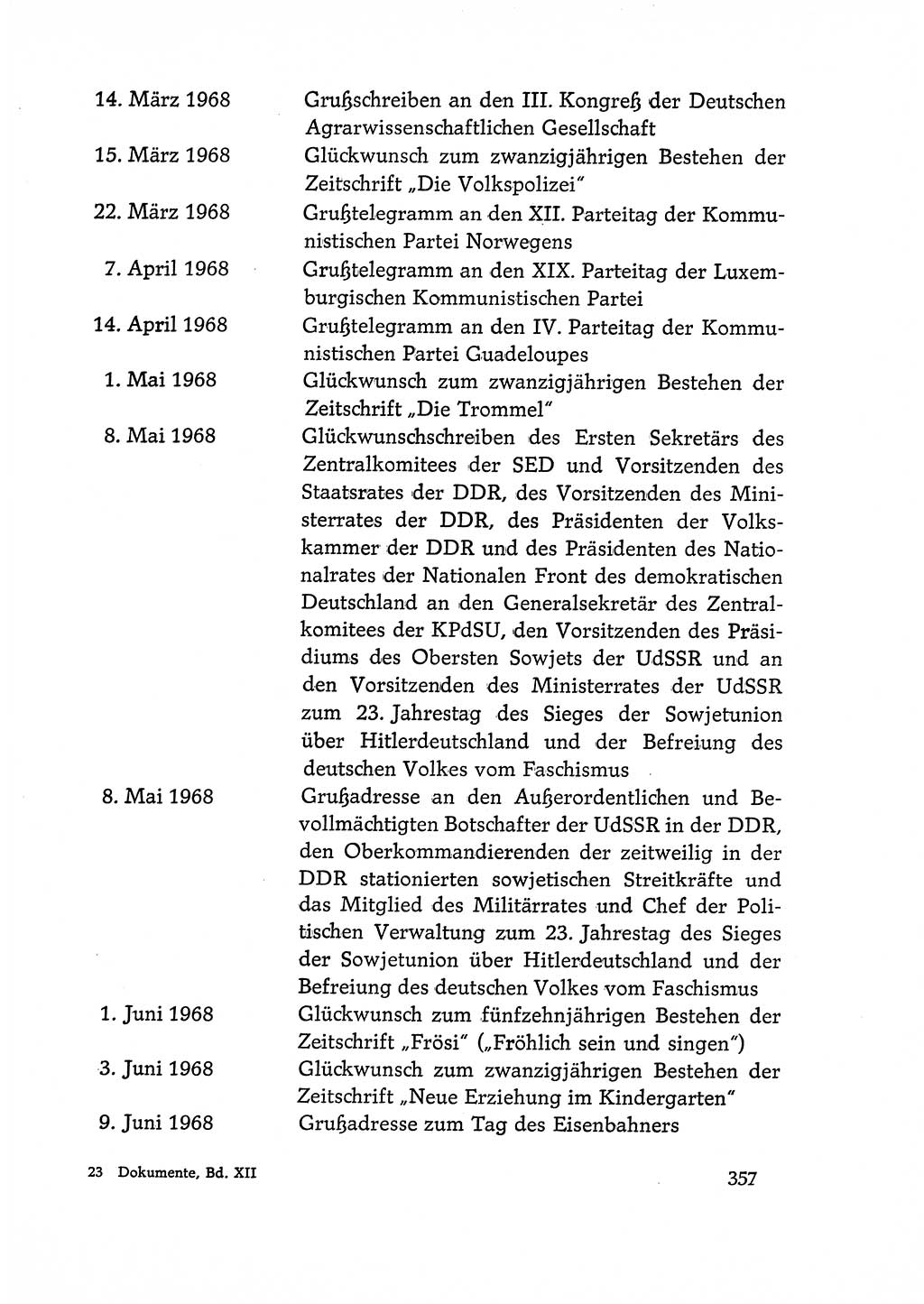Dokumente der Sozialistischen Einheitspartei Deutschlands (SED) [Deutsche Demokratische Republik (DDR)] 1968-1969, Seite 357 (Dok. SED DDR 1968-1969, S. 357)