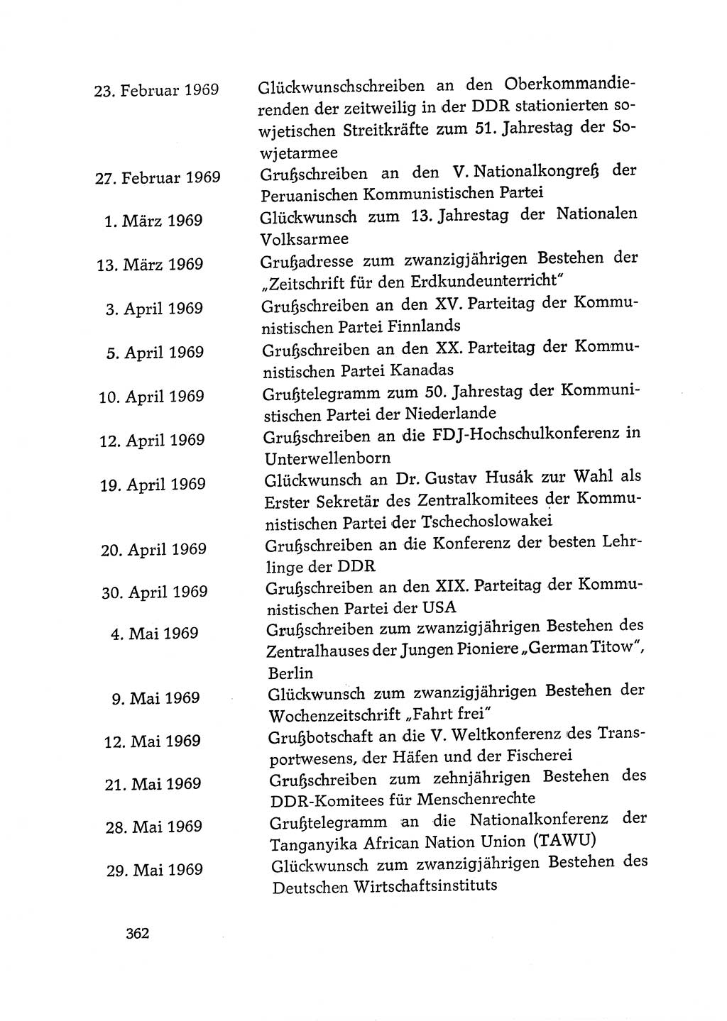 Dokumente der Sozialistischen Einheitspartei Deutschlands (SED) [Deutsche Demokratische Republik (DDR)] 1968-1969, Seite 362 (Dok. SED DDR 1968-1969, S. 362)