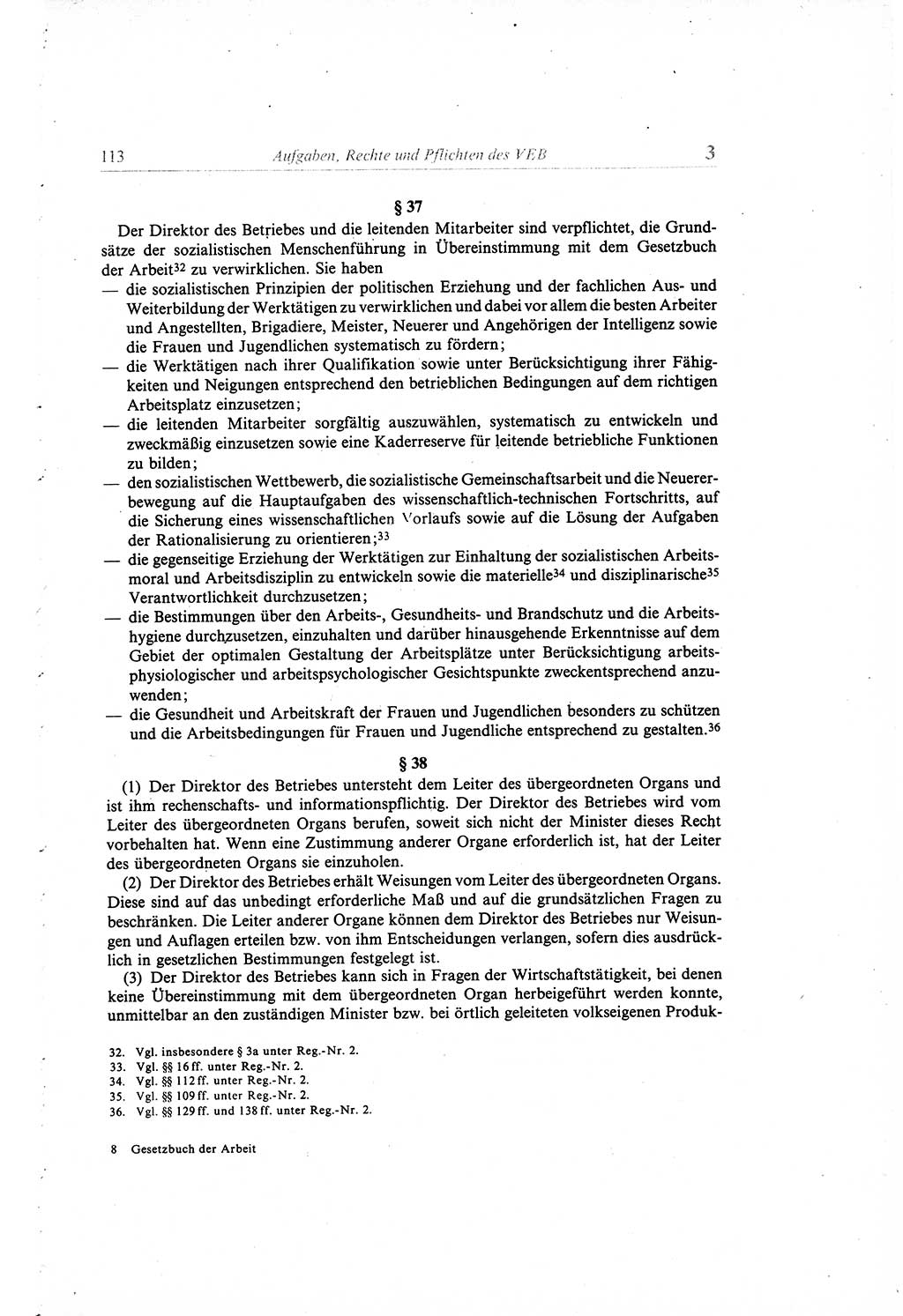 Gesetzbuch der Arbeit (GBA) und andere ausgewählte rechtliche Bestimmungen [Deutsche Demokratische Republik (DDR)] 1968, Seite 113 (GBA DDR 1968, S. 113)