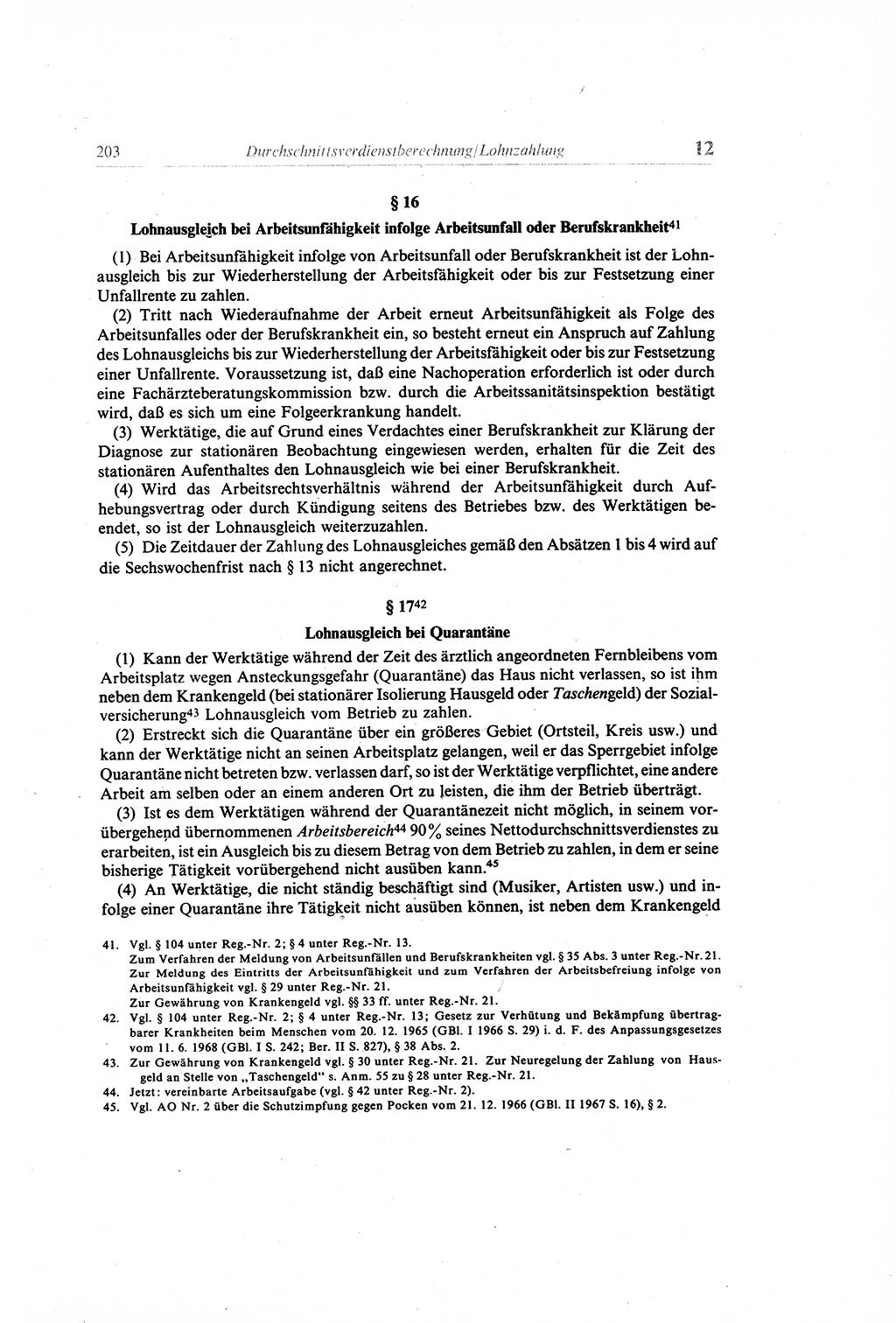 Gesetzbuch der Arbeit (GBA) und andere ausgewählte rechtliche Bestimmungen [Deutsche Demokratische Republik (DDR)] 1968, Seite 203 (GBA DDR 1968, S. 203)