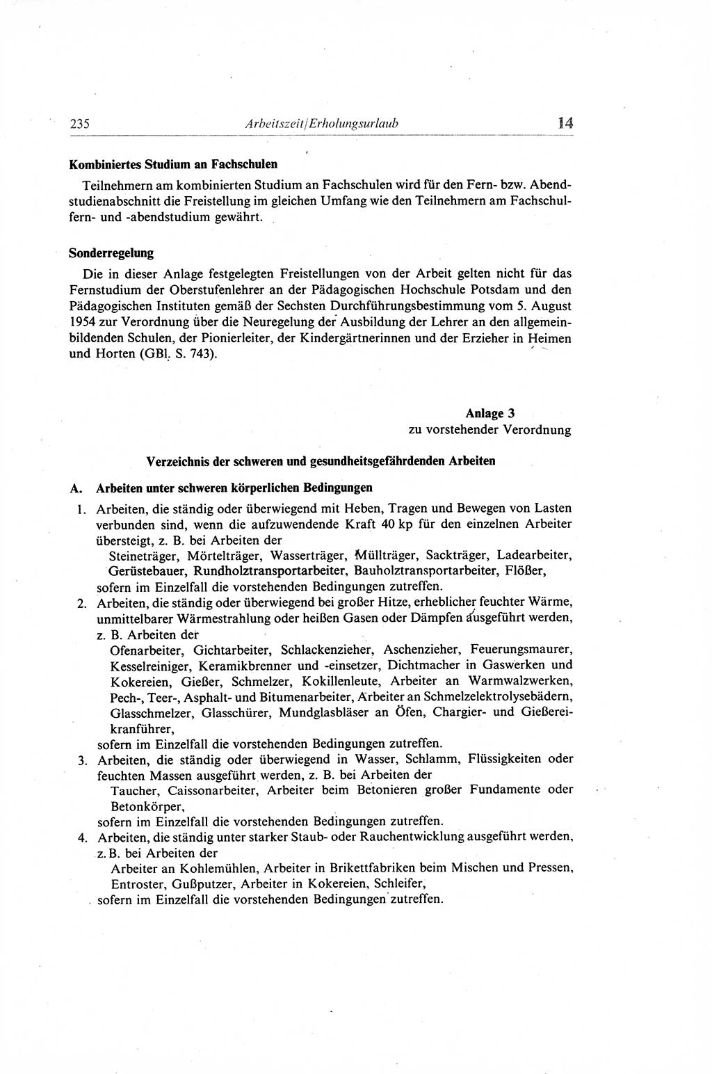 Gesetzbuch der Arbeit (GBA) und andere ausgewählte rechtliche Bestimmungen [Deutsche Demokratische Republik (DDR)] 1968, Seite 235 (GBA DDR 1968, S. 235)