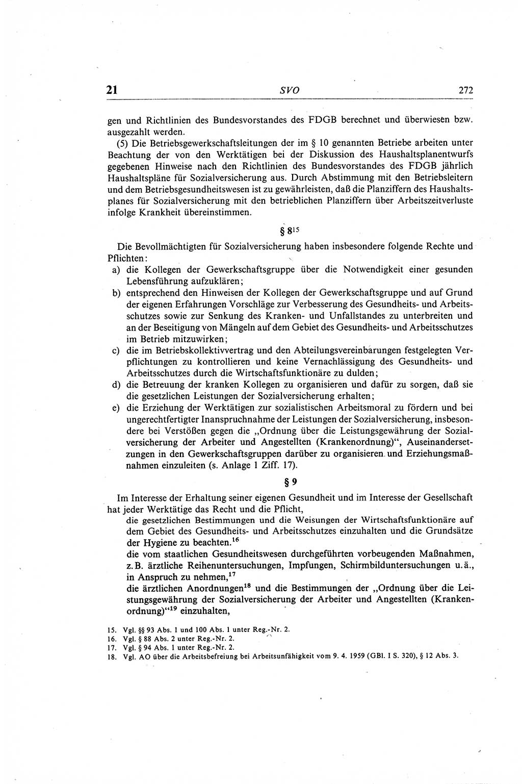 Gesetzbuch der Arbeit (GBA) und andere ausgewählte rechtliche Bestimmungen [Deutsche Demokratische Republik (DDR)] 1968, Seite 272 (GBA DDR 1968, S. 272)