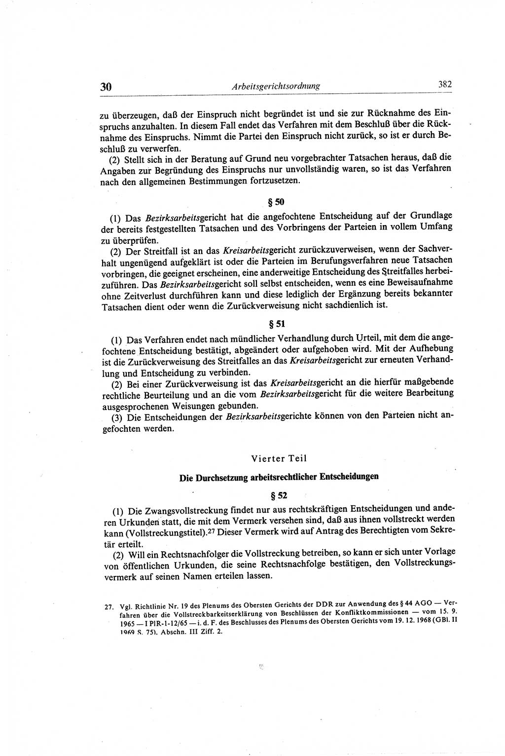 Gesetzbuch der Arbeit (GBA) und andere ausgewählte rechtliche Bestimmungen [Deutsche Demokratische Republik (DDR)] 1968, Seite 382 (GBA DDR 1968, S. 382)