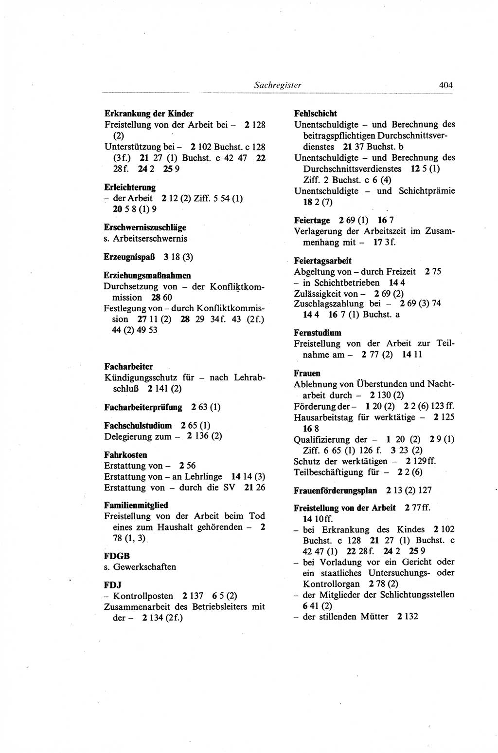 Gesetzbuch der Arbeit (GBA) und andere ausgewählte rechtliche Bestimmungen [Deutsche Demokratische Republik (DDR)] 1968, Seite 404 (GBA DDR 1968, S. 404)