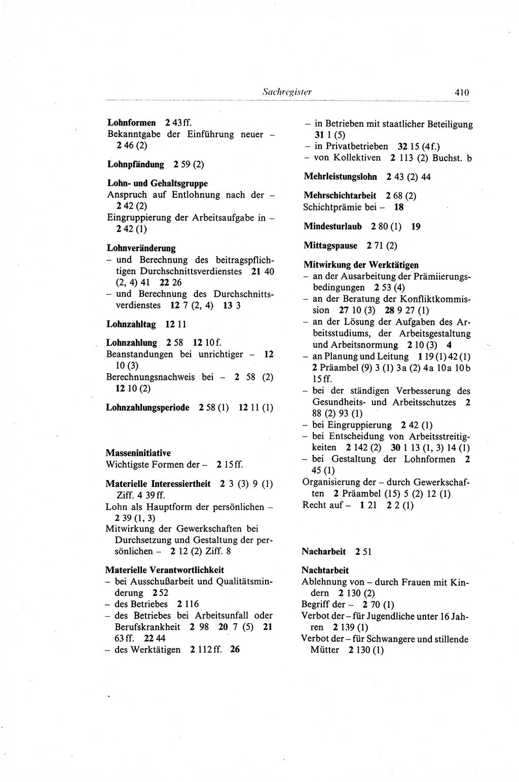 Gesetzbuch der Arbeit (GBA) und andere ausgewählte rechtliche Bestimmungen [Deutsche Demokratische Republik (DDR)] 1968, Seite 410 (GBA DDR 1968, S. 410)