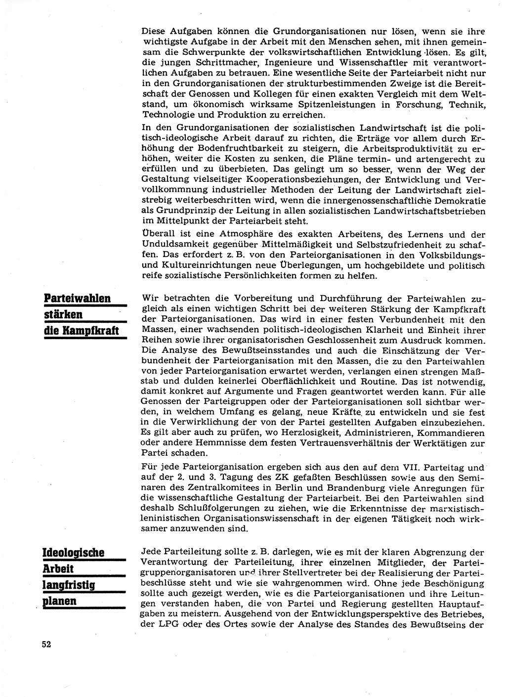 Neuer Weg (NW), Organ des Zentralkomitees (ZK) der SED (Sozialistische Einheitspartei Deutschlands) für Fragen des Parteilebens, 23. Jahrgang [Deutsche Demokratische Republik (DDR)] 1968, Seite 52 (NW ZK SED DDR 1968, S. 52)