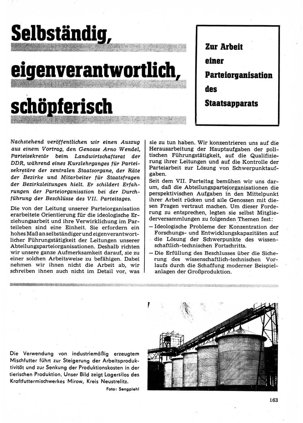 Neuer Weg (NW), Organ des Zentralkomitees (ZK) der SED (Sozialistische Einheitspartei Deutschlands) für Fragen des Parteilebens, 23. Jahrgang [Deutsche Demokratische Republik (DDR)] 1968, Seite 163 (NW ZK SED DDR 1968, S. 163)