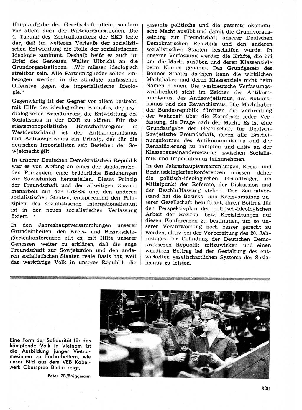 Neuer Weg (NW), Organ des Zentralkomitees (ZK) der SED (Sozialistische Einheitspartei Deutschlands) für Fragen des Parteilebens, 23. Jahrgang [Deutsche Demokratische Republik (DDR)] 1968, Seite 329 (NW ZK SED DDR 1968, S. 329)