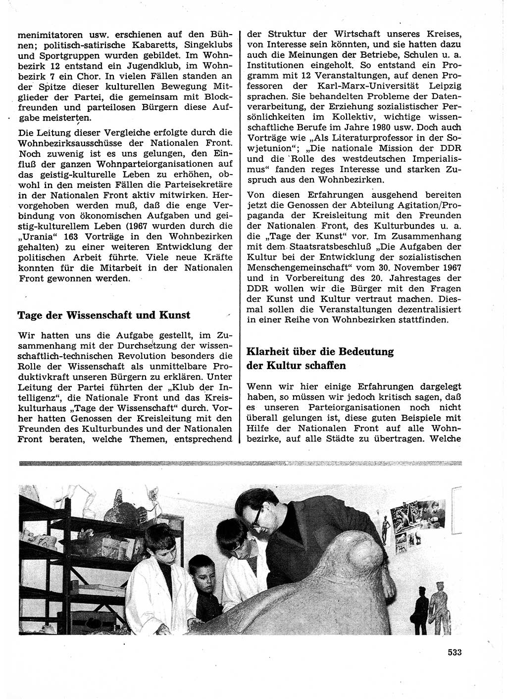 Neuer Weg (NW), Organ des Zentralkomitees (ZK) der SED (Sozialistische Einheitspartei Deutschlands) für Fragen des Parteilebens, 23. Jahrgang [Deutsche Demokratische Republik (DDR)] 1968, Seite 533 (NW ZK SED DDR 1968, S. 533)