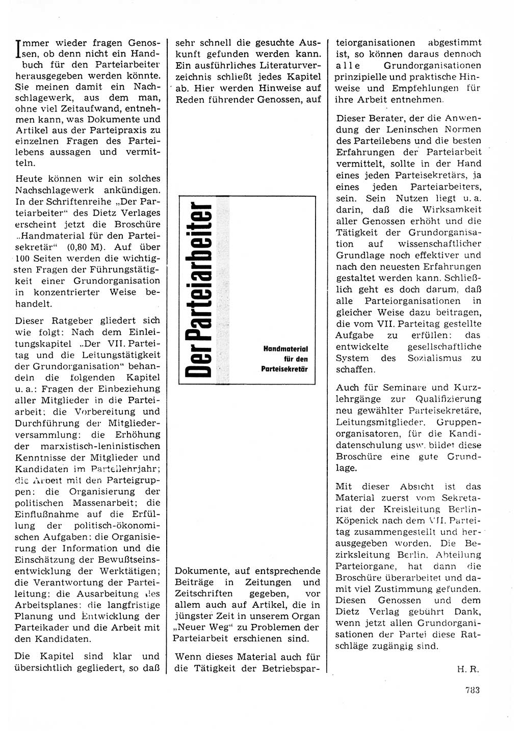 Neuer Weg (NW), Organ des Zentralkomitees (ZK) der SED (Sozialistische Einheitspartei Deutschlands) für Fragen des Parteilebens, 23. Jahrgang [Deutsche Demokratische Republik (DDR)] 1968, Seite 767 (NW ZK SED DDR 1968, S. 767)