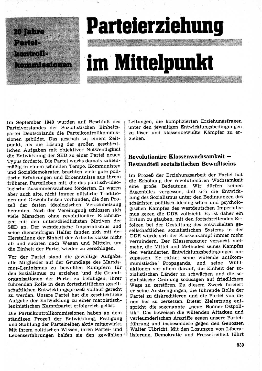 Neuer Weg (NW), Organ des Zentralkomitees (ZK) der SED (Sozialistische Einheitspartei Deutschlands) für Fragen des Parteilebens, 23. Jahrgang [Deutsche Demokratische Republik (DDR)] 1968, Seite 823 (NW ZK SED DDR 1968, S. 823)