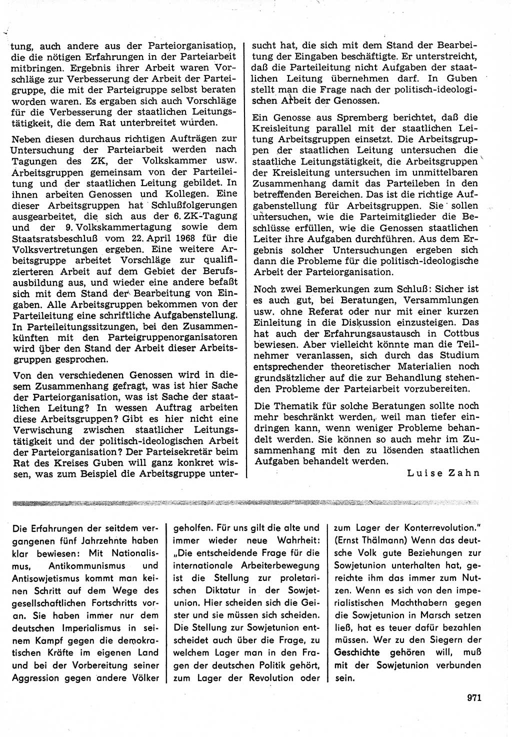 Neuer Weg (NW), Organ des Zentralkomitees (ZK) der SED (Sozialistische Einheitspartei Deutschlands) für Fragen des Parteilebens, 23. Jahrgang [Deutsche Demokratische Republik (DDR)] 1968, Seite 955 (NW ZK SED DDR 1968, S. 955)
