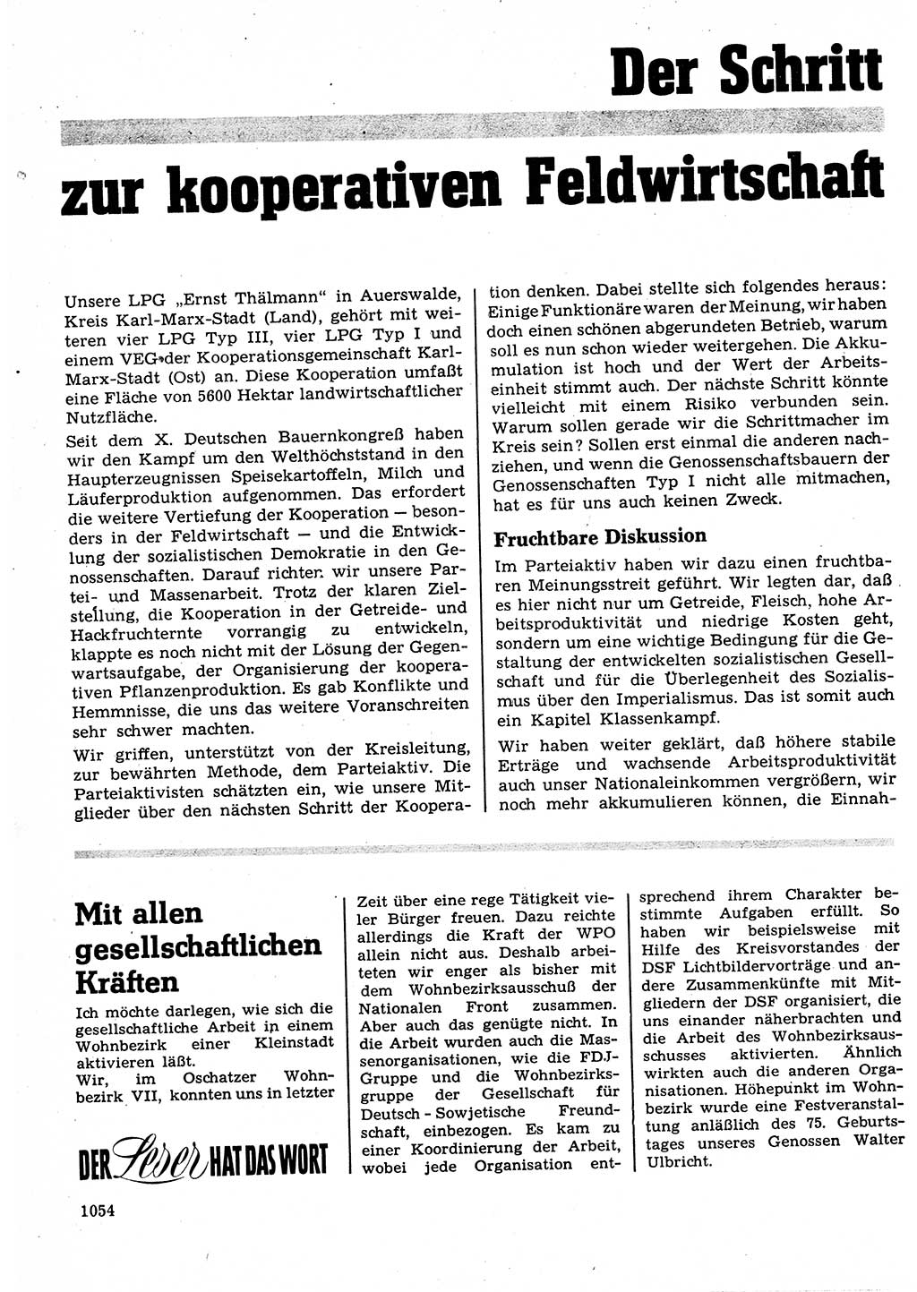 Neuer Weg (NW), Organ des Zentralkomitees (ZK) der SED (Sozialistische Einheitspartei Deutschlands) für Fragen des Parteilebens, 23. Jahrgang [Deutsche Demokratische Republik (DDR)] 1968, Seite 1038 (NW ZK SED DDR 1968, S. 1038)